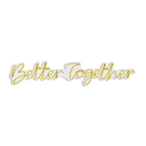 Wallity Zidna dekoracije svijetleća TOGETHER, Better Together - Yellow slika 1