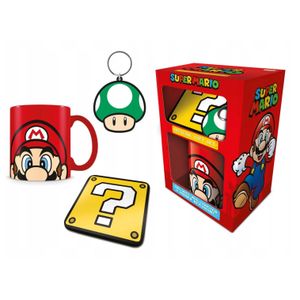 PYRAMID SUPER MARIO (MARIO) MUG COASTER & KEYCHAIN