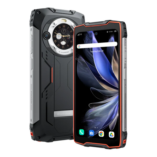 Blackview Smartphone Rugged Phone BV9300 Pro 12GB+256GB with Built-in 100LM Flashlight, Orange slika 7