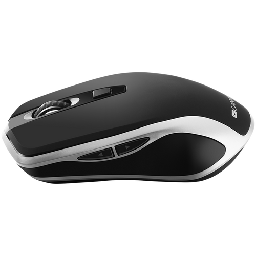 CANYON MW-19 2.4GHz Wireless Rechargeable Mouse with Pixart sensor, 6keys, Silent switch for right/left keys,DPI: 800/1200/1600, Max. usage 50 hours for one time full charged, 300mAh Li-poly battery, Black -Silver, cable length 0.6m, 121*70*39mm, 0.103kg slika 4