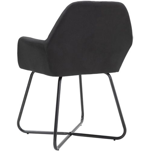 Blagovaonske stolice od tkanine 2 kom crne slika 34