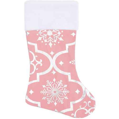 Luksuzna podloga za božićno drvce s čarapom ružičasta 122 cm slika 4