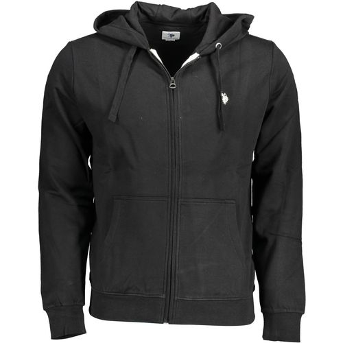 US POLO SWEATSHIRT WITH ZIP BLACK MAN slika 1