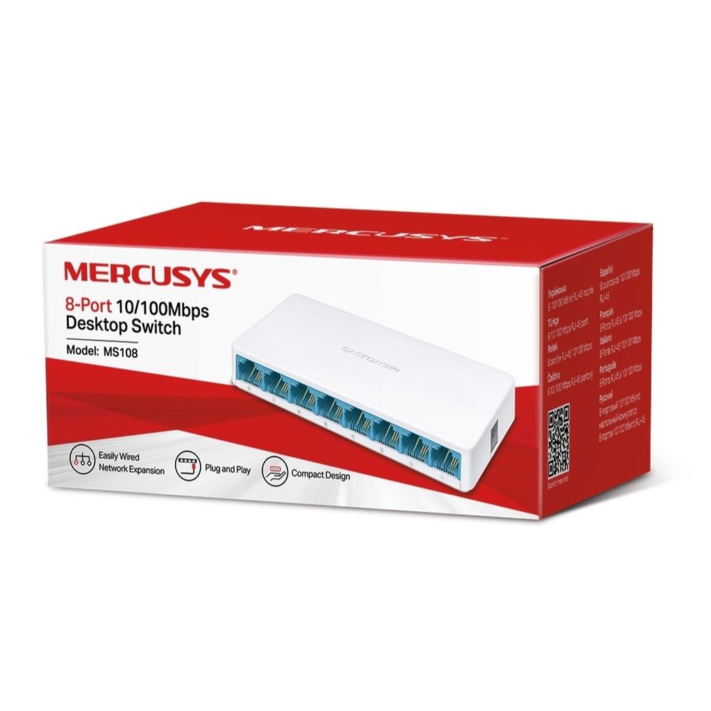 Mercusys MS108 Desktop Switch8x10/100 slika 2