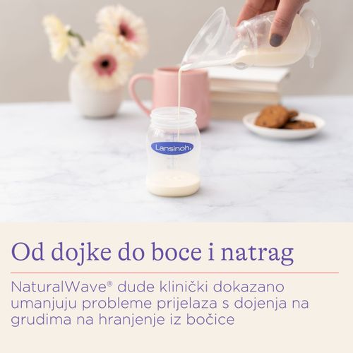 Lansinoh Bočice za hranjenje s NaturalWave® dudom srednjeg protoka - 2 x 240ml slika 2