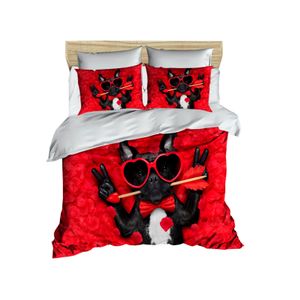 Set Posteljine 212 Red White Black