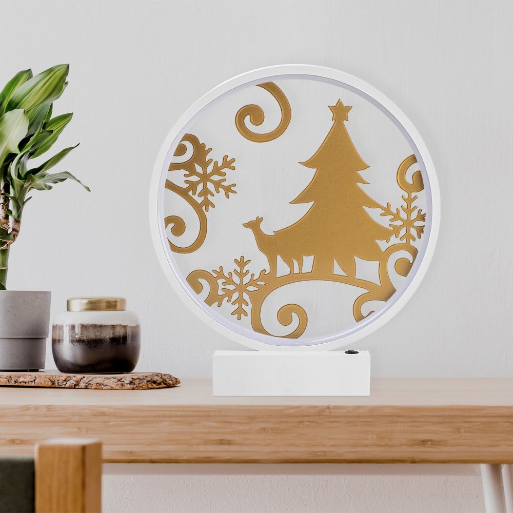 XMAS11 Bijela i Zlatna Stolna Lampa slika 2