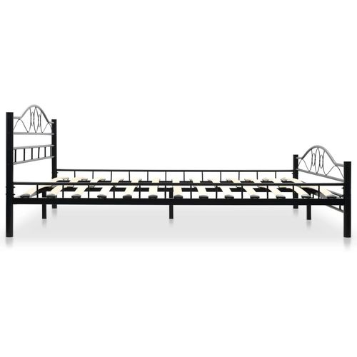 Krevet s madracem metalni crni 160 x 200 cm slika 24