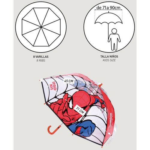 Kišobran Spiderman 45 cm Crvena slika 6