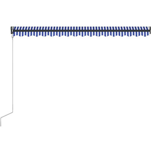 Tenda sa senzorom za vjetar LED 400 x 300 cm plavo-bijela slika 24