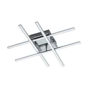 Eglo Lasana 1 Plafonjera sa LED Osvjetljenjem, 24W, D500, Aluminijum/Krom, Bijela