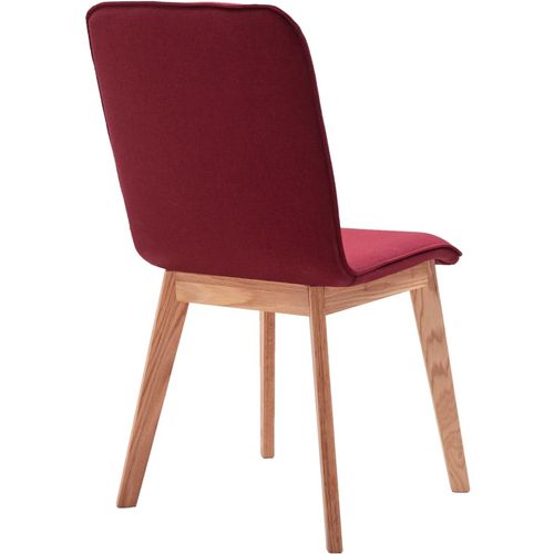 Blagovaonske stolice tkanina i hrastovina 2 kom crvene slika 31