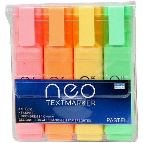 TipTop Office Textmarker Kosi Vrh NeoPastel, 4/1, Blister slika 1