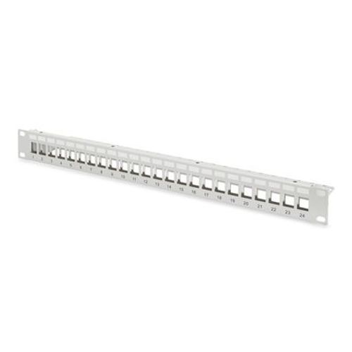 Digitus Modular Patch Panel, shielded 24-port, blank, 1U, rack mount color grey slika 1