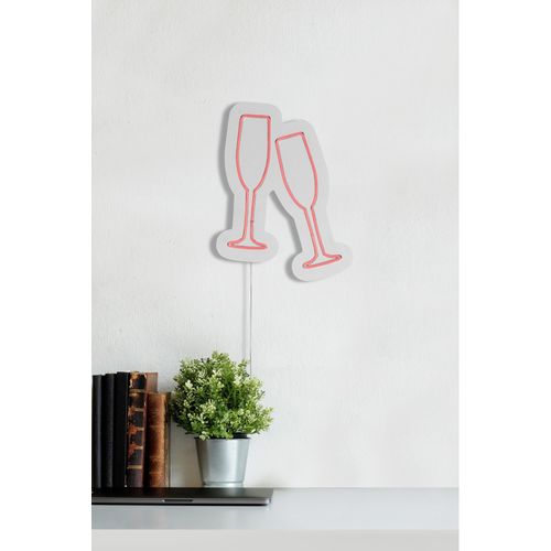 Wallity Ukrasna plastična LED rasvjeta, Champagne Glasses - Pink slika 14