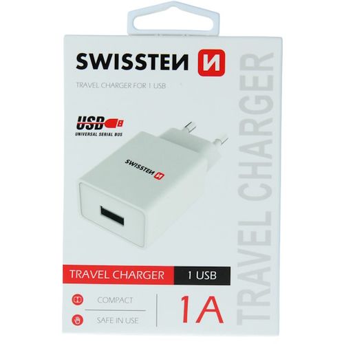 SWISSTEN punjač GaN 1x USB-C 45W POWER DELIVERY, bijeli slika 1