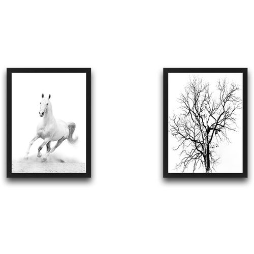 Wallity Uokvirena slika (2 komada), White Horse Set slika 2