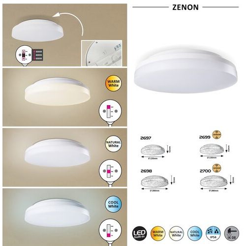 Rabalux Zenon plafonjera LED 18W, bela slika 2