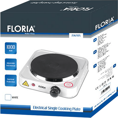 Floria Električno kuhalo, 1 ploča - 15 cm, 1000 W, crna - ZLN2806 (ZLN2805/BK) slika 2