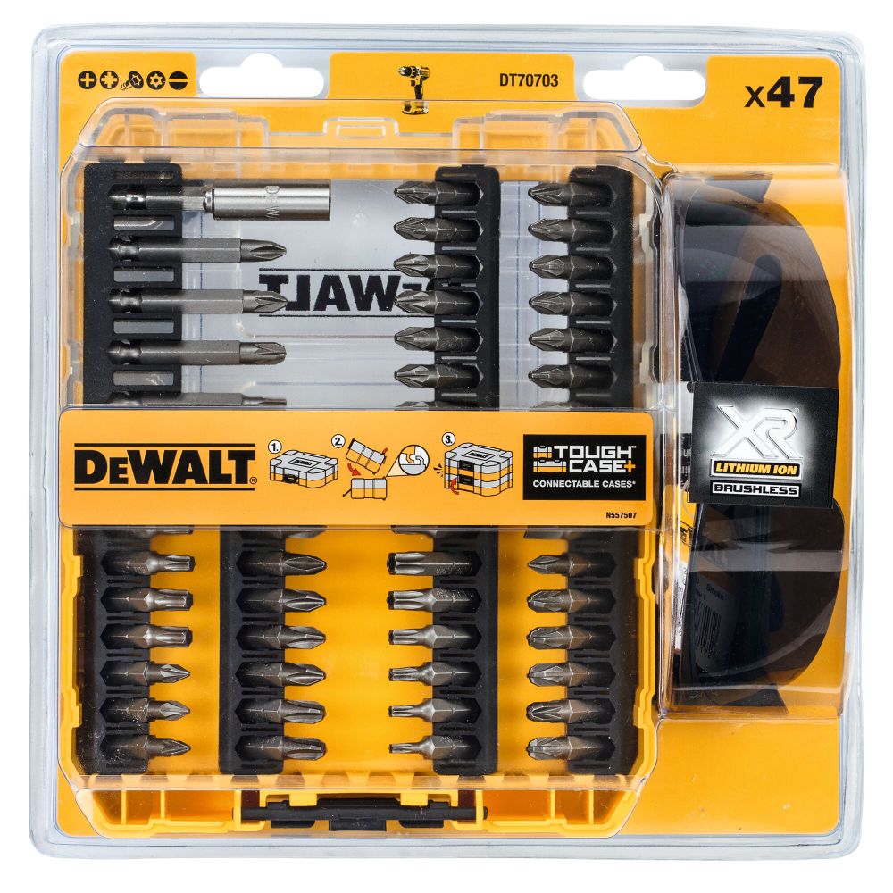 DeWalt 47-dijelni set bitova + zaštitne naočale DT70703 slika 1