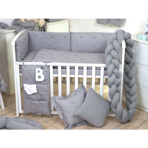 Amy posteljina set 5 elem. Pure Grey (za krevetić 120x60 cm) slika 8