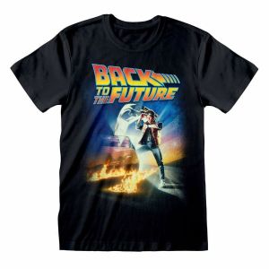 Majica Kratkih Rukava Back to the Future Poster Crna Uniseks M