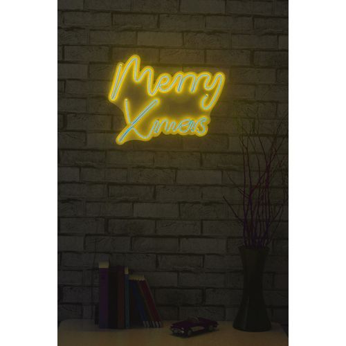 Wallity Ukrasna plastična LED rasvjeta, Merry Christmas - Yellow slika 12