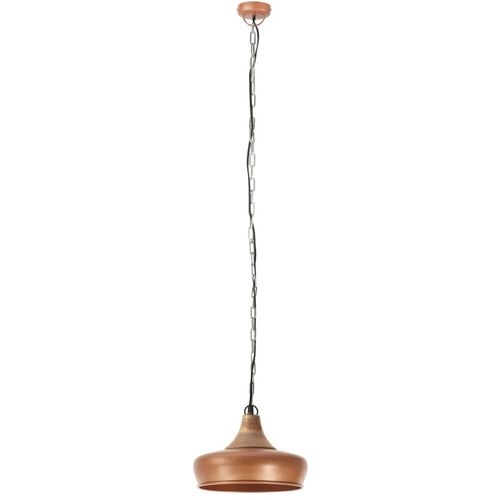 Industrijska viseća svjetiljka bakrena 26 cm E27 željezo i drvo slika 19