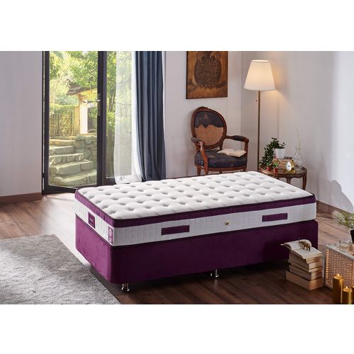 Woody Fashion Madrac, Bijela boja Ljubičasta, Violet 90x200 cm Single Size Middle Firm Mattress slika 3