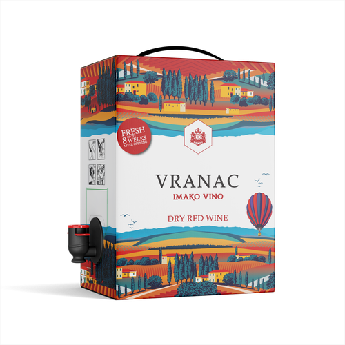 Epsko Vranac suho crno vino, 12% vol. 3l slika 1