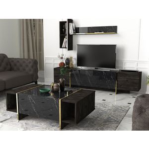 Veyron Set 1 Black
Gold Living Room Furniture Set