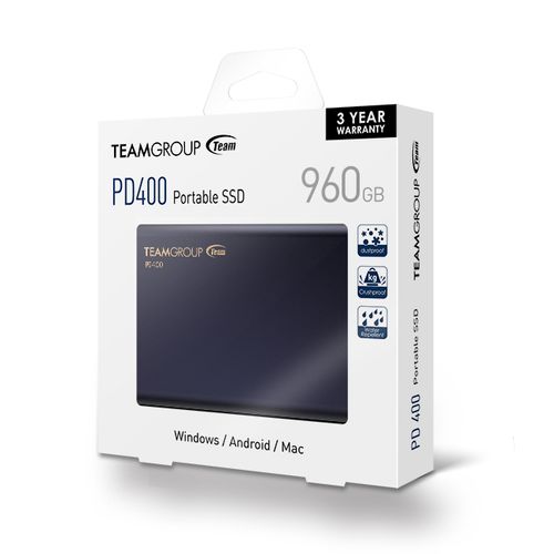 Teamgroup 960GB SSD PD400, USB-C 3.1 Gen1 Prijenosni Disk slika 6