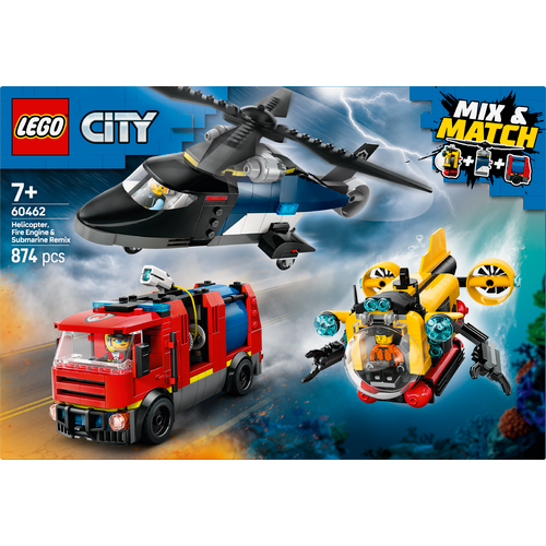 LEGO® CITY 60462 Helikopter, vatrogasni kamion i podmornica slika 3