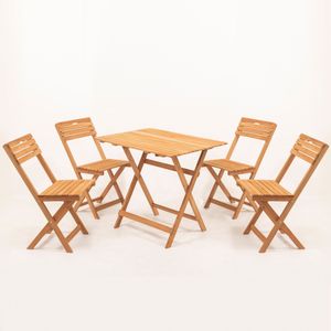 My004 Smeštaj za Baštu: Set Stola i Stolica (5 Komada)