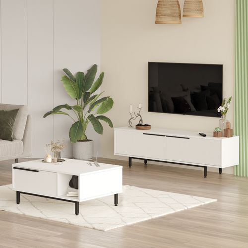 ON19-W White Living Room Furniture Set slika 2