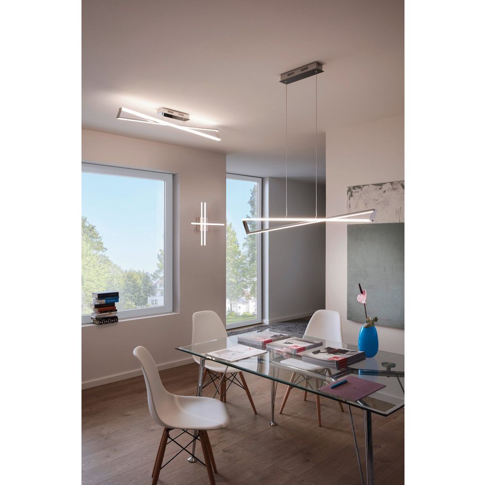 Eglo Lasana 1 Stropna LED Lampa, 18W, Promjer 500mm, Aluminij/Krom, Bijela slika 8