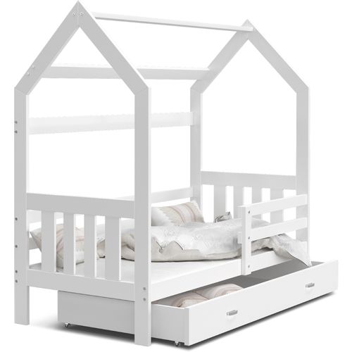 Drveni Dečiji Krevet Domek 2 - Beli - 190c80cm slika 4
