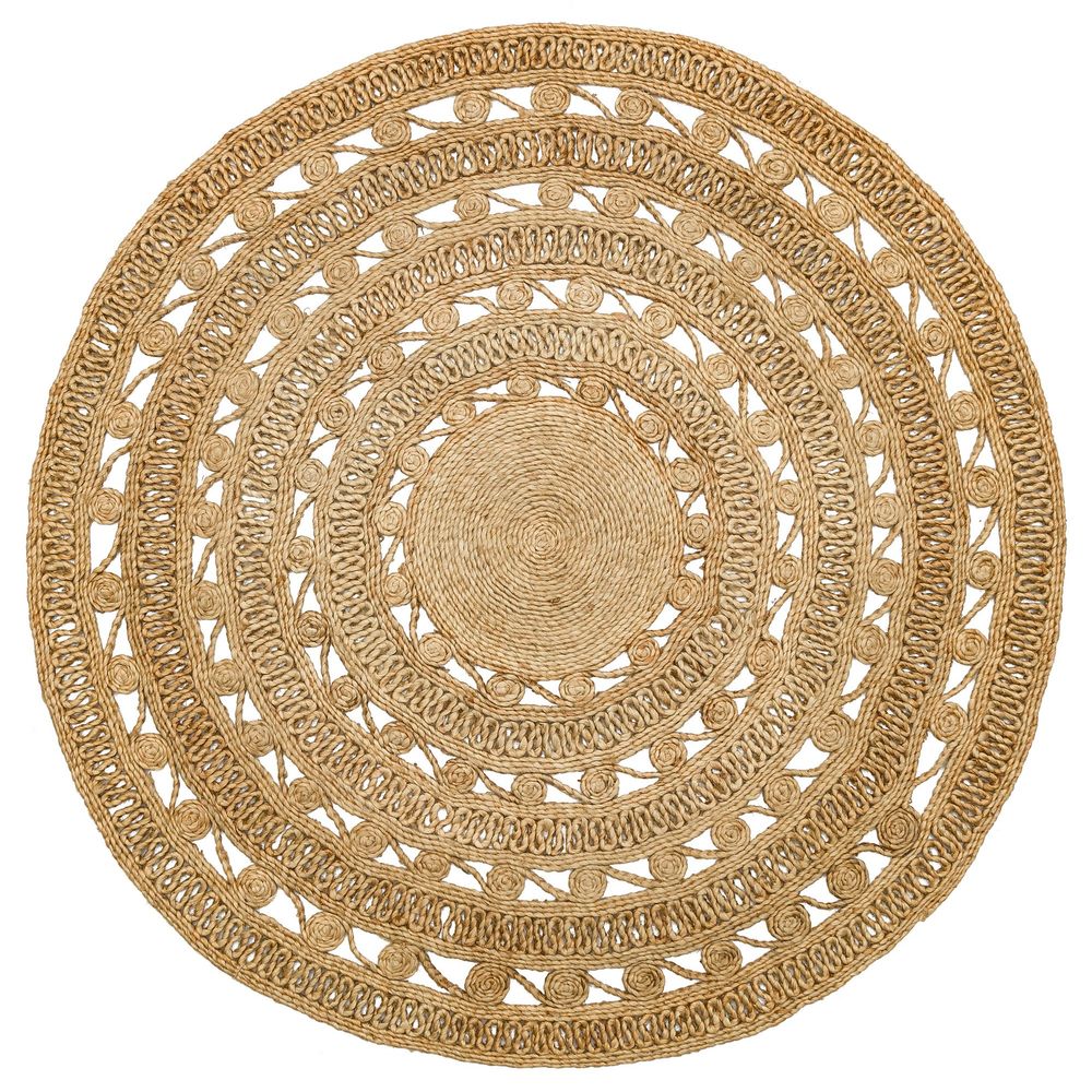 Ca-106 - Dhurrie Xw Bež Tepih za Hall (150 x 150 cm) slika 2