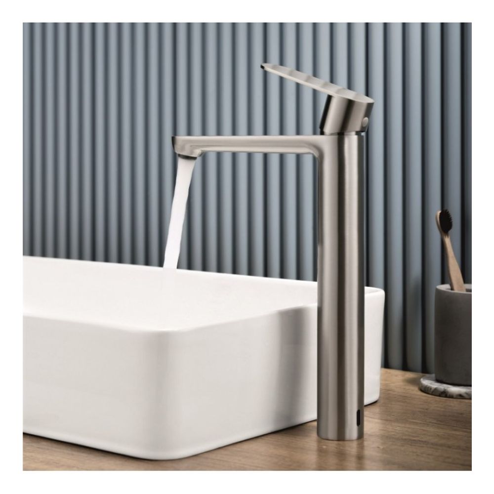 Inter Ceramic visoka slavina za umivaonik marsiliya ss304 mat srebrna slika 2
