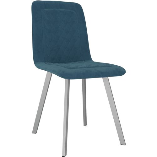 Blagovaonske stolice 2 kom plave baršunaste slika 30