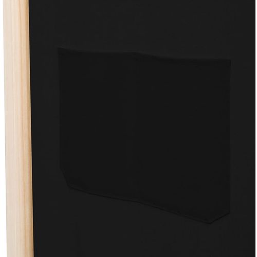 Sobna pregrada s 3 panela od tkanine 120 x 170 x 4 cm crna slika 31