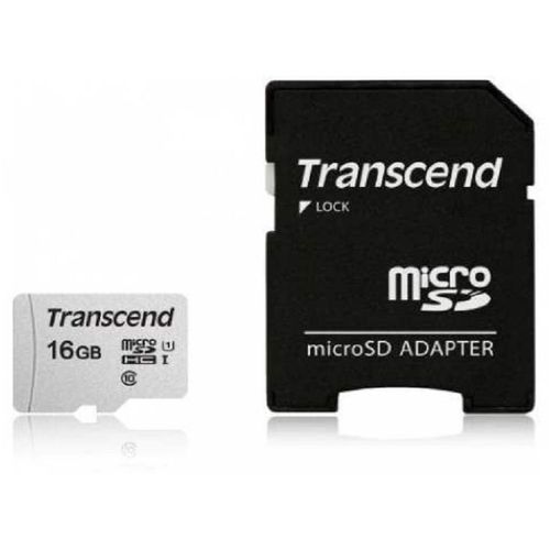 Transcend TS16GUSD300S-A Micro SD 16 GB, Class 10 U1, Read up to 95MB/s with adapter slika 1