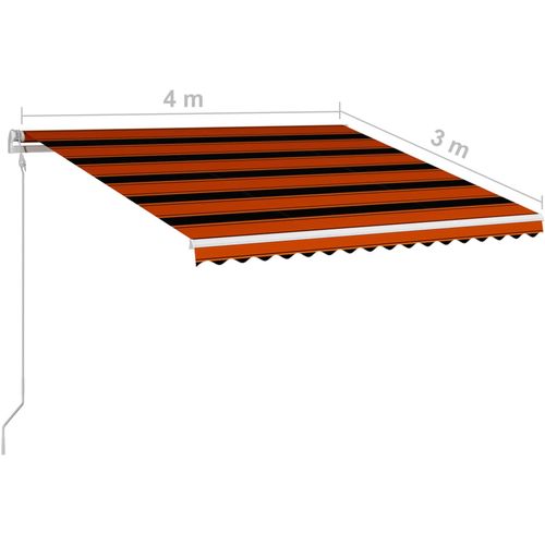 Tenda na automatsko uvlačenje 400 x 300 cm narančasto-smeđa slika 30