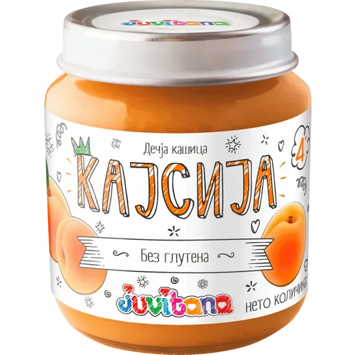 JUVITANA Dečija kašica - kajsija, od 4+, 128 g slika 1