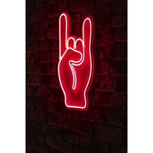 Wallity Ukrasna plastična LED rasvjeta, Rock N Roll Sign - Red