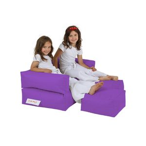 Atelier Del Sofa Vreća za sjedenje, Kids Double Seat Pouf - Purple