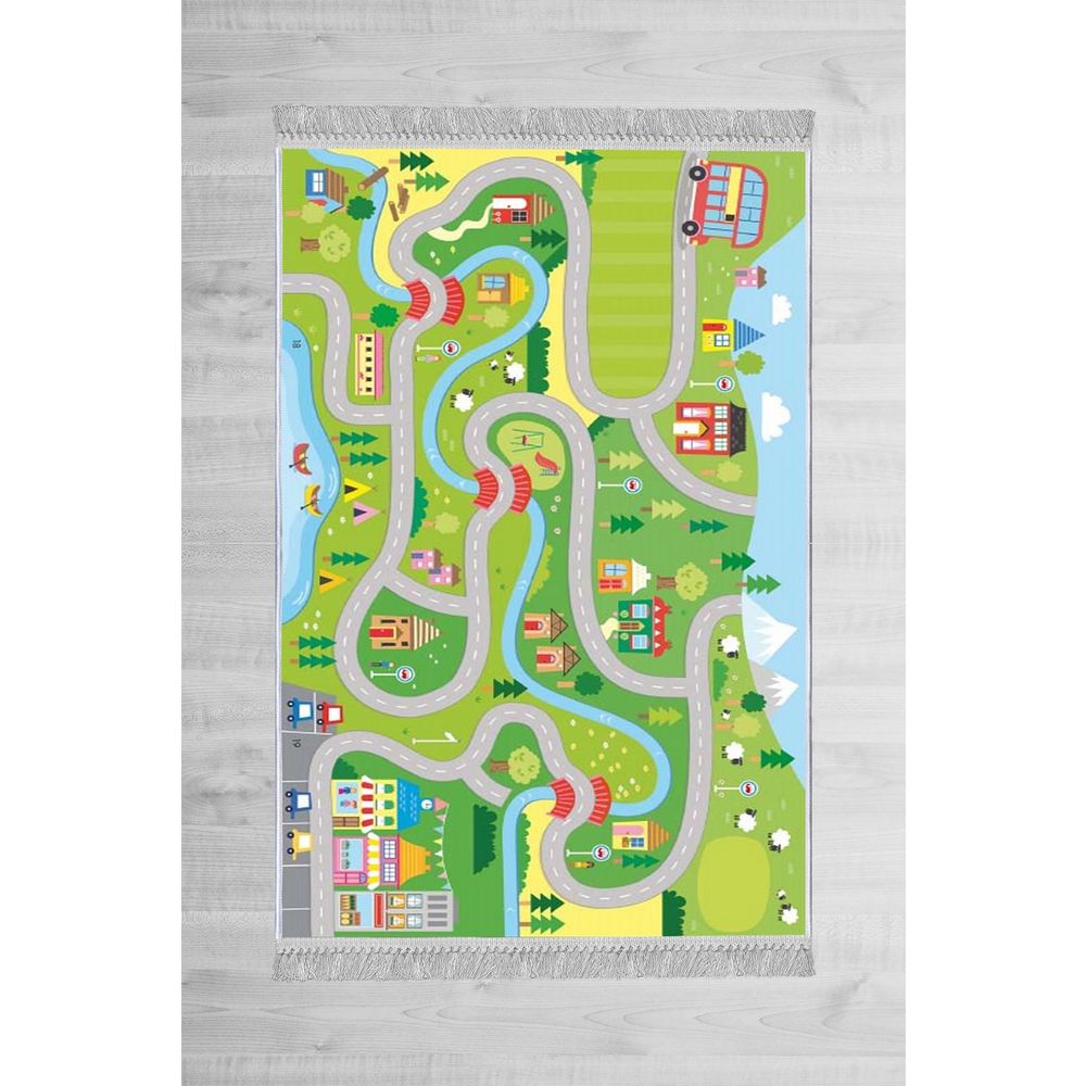 Tanki tepih dječji za igru Mapa grada (120 x 180 cm)( Els509) - DIGITALNI PRINT slika 4