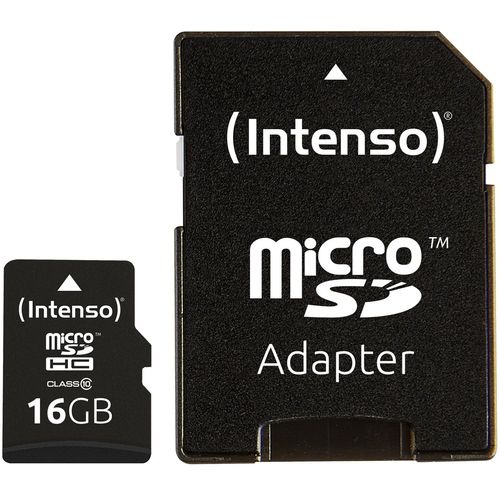 (Intenso) Micro SD Kartica 16GB Class 10 (SDHC &amp; SDXC) sa adapterom - SDHCmicro+ad-16GB/Class10 slika 2