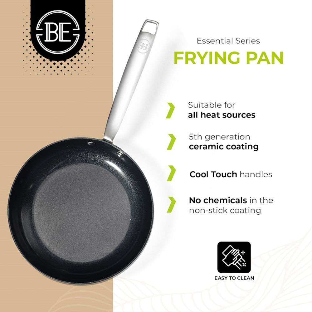 BE Living Tava Essential Black 20 cm troslojni nehrđajući čelik slika 2