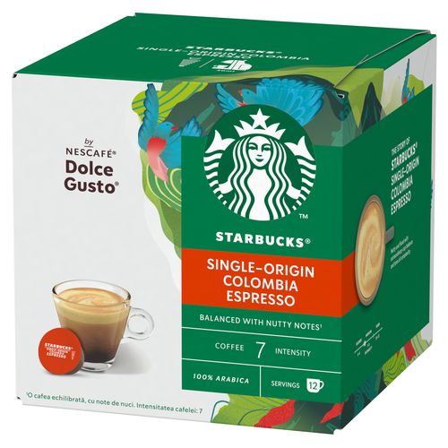 STARBUCKS Single origin Colombia by NESCAFÉ® Dolce Gusto® Medium Roast, kapsule za kavu (12 kapsula / 12 napitaka), kutija, 66 g slika 1